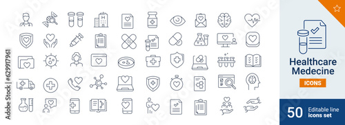 Heathcare  icons Pixel perfect. medical, tests, science, ...