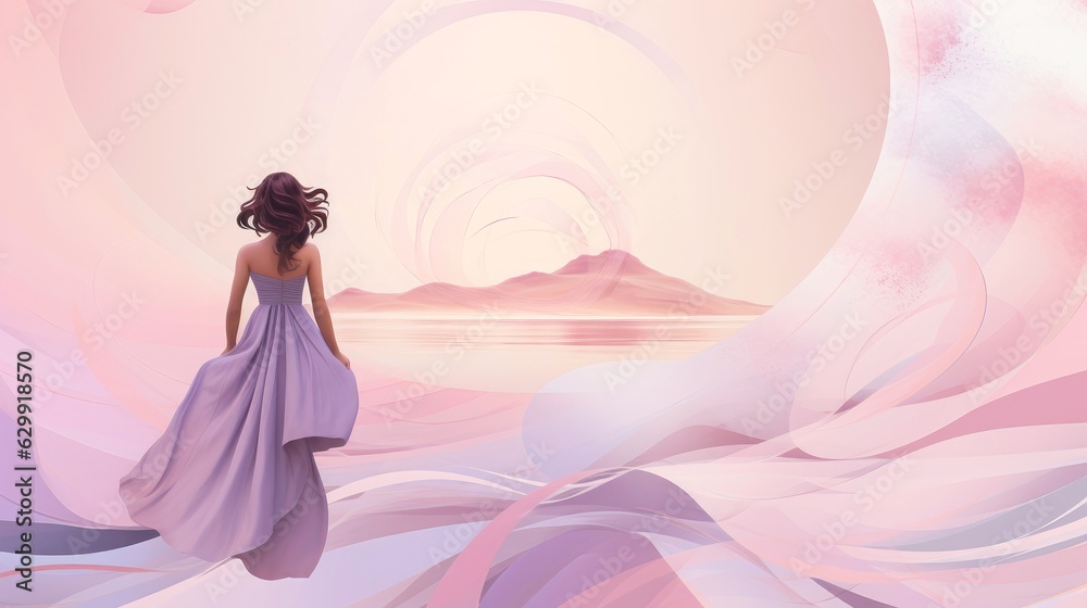 Illustration of psychic waves experimentation, and bold mental, emotional, and spiritual journey, journey into wellness with psychic waves, Generative AI illustration Illustration of psychic waves experimentation, and bold mental, emotional, and spiritual journey, journey into wellness with psychic waves, Generative AI illustration
