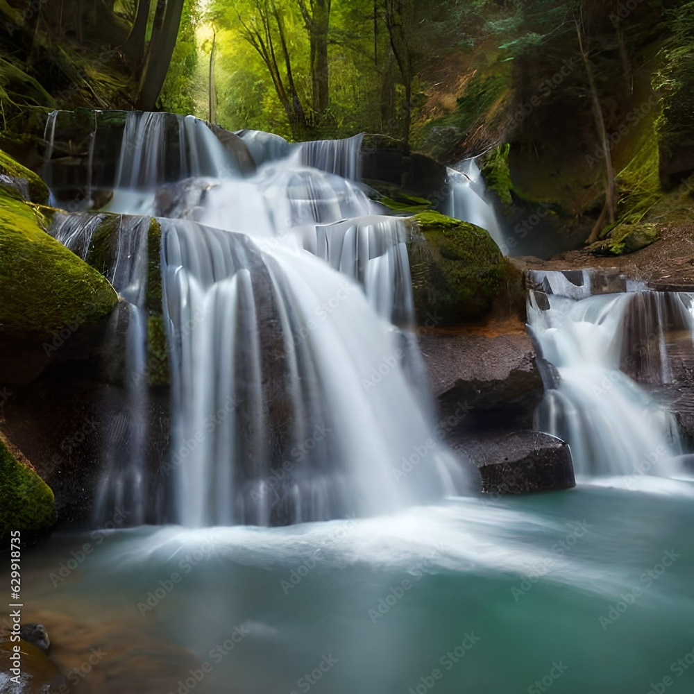 Obraz premium waterfall in the forest