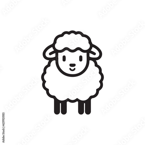 sheep icon vector logo design