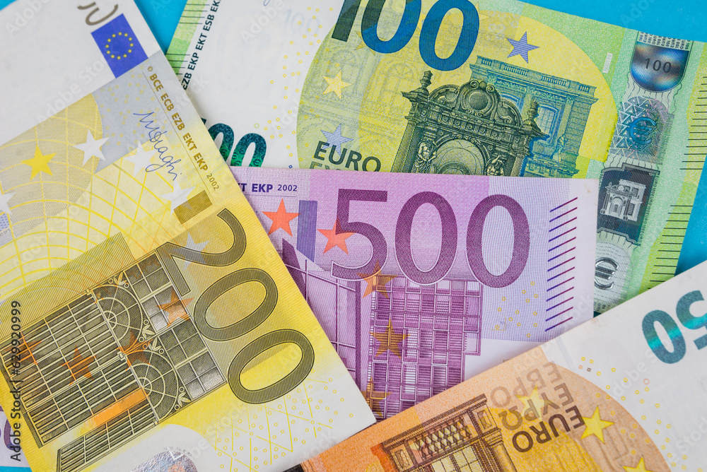 Different Euro banknotes as background, closeup. Different Euro banknotes as background, closeup.