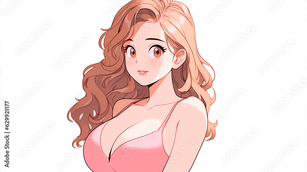 Hand drawn cartoon beautiful bikini girl illustration
Hand drawn cartoon beautiful bikini girl illustration