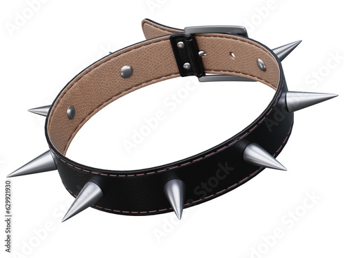 Spiked Dog collar 3d rendering