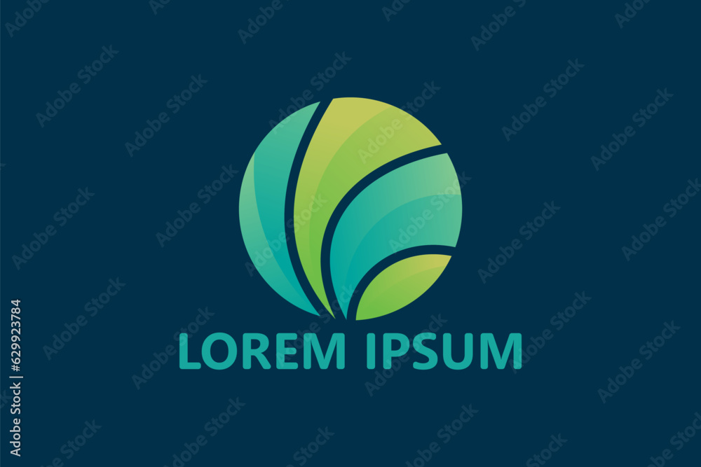 Eco circle logo template design vector Eco circle logo template design vector