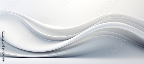 White shiny wavy curve texture background. Generative AI technology. 