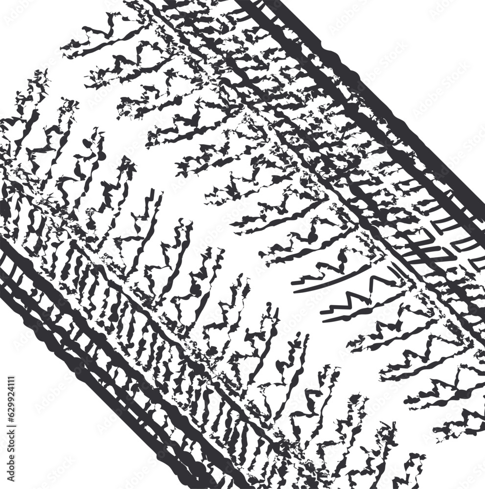 Fototapeta premium Car tire tread or simulated car track