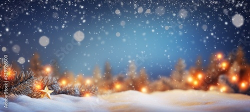 Winter background. Christmas and new year event concept. Generative AI technology. © Hero Design