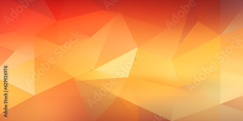Red and orange abstract Low Poly or Technology background.