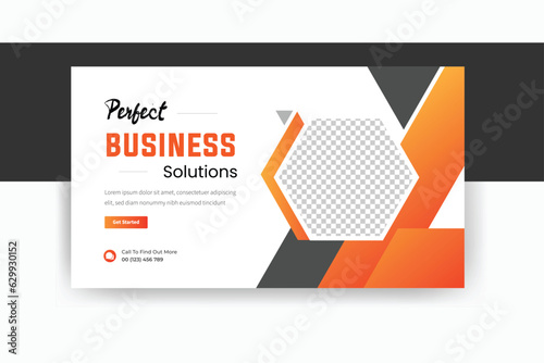Perfect business solutions YouTube thumbnail design 