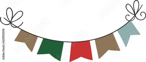 Garland with colorful flags