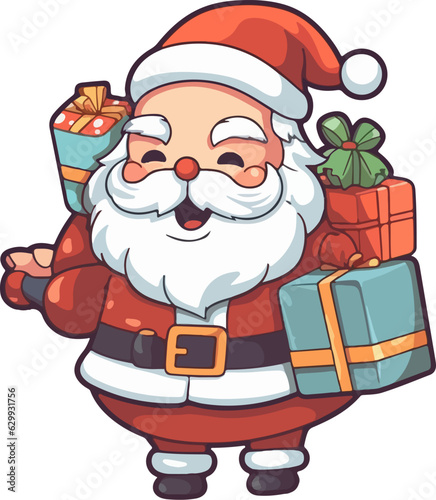 santa claus with gifts