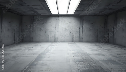 empty room with wall, Abstract Empty Concrete Room Interior With Light Beam On Wall. 3d rendering, wall, room, floor, interior, AI generated 