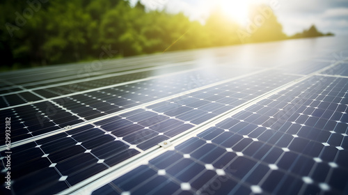 solar panels  energy concept Generative AI