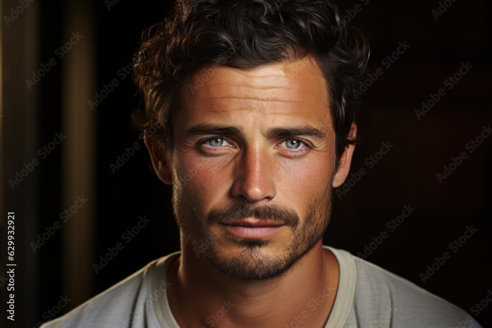 Masculinity and Grooming: A portrait of a man with a sultry, good-looking, sharp-tongued appearance. Masculinity and Grooming: A portrait of a man with a sultry, good-looking, sharp-tongued appearance.