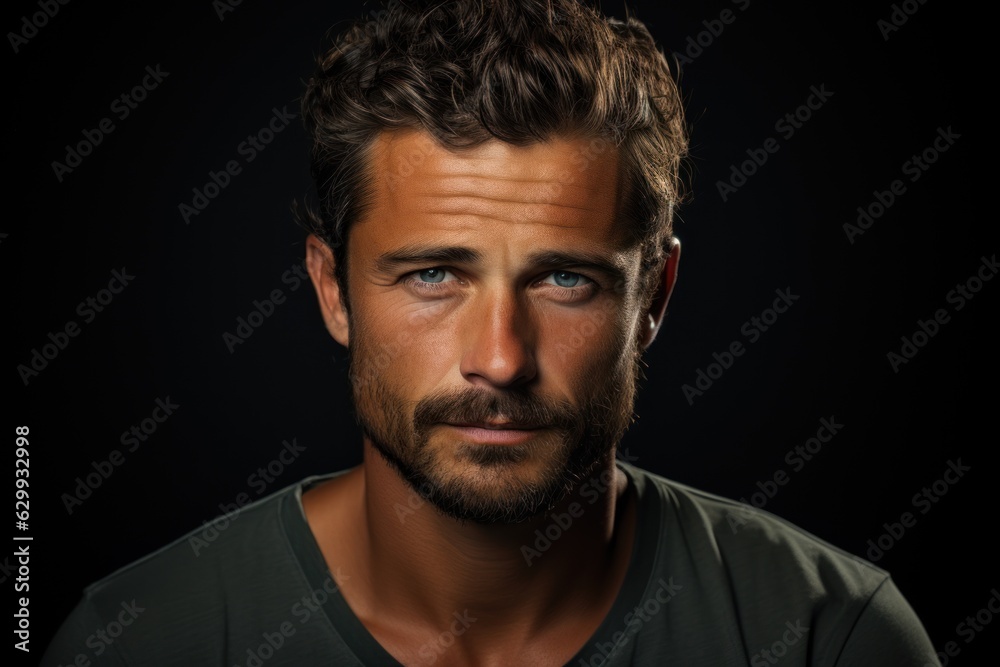Masculinity and Grooming: A portrait of a man with a sultry, good-looking, sharp-tongued appearance. Masculinity and Grooming: A portrait of a man with a sultry, good-looking, sharp-tongued appearance.