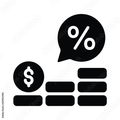 Check this well designed icon of interest rate, isolated on white background