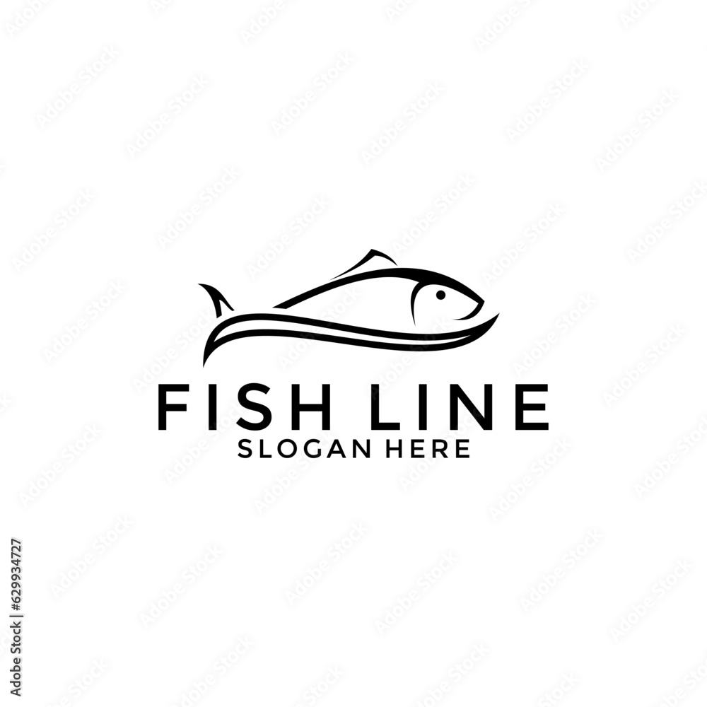 Fresh Fish Line icon vector, Fish logo template Fresh Fish Line icon vector, Fish logo template