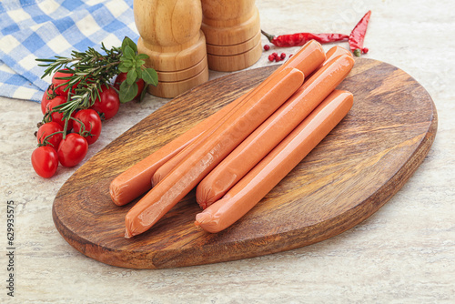 Boiled Pork sausages for brakfast photo