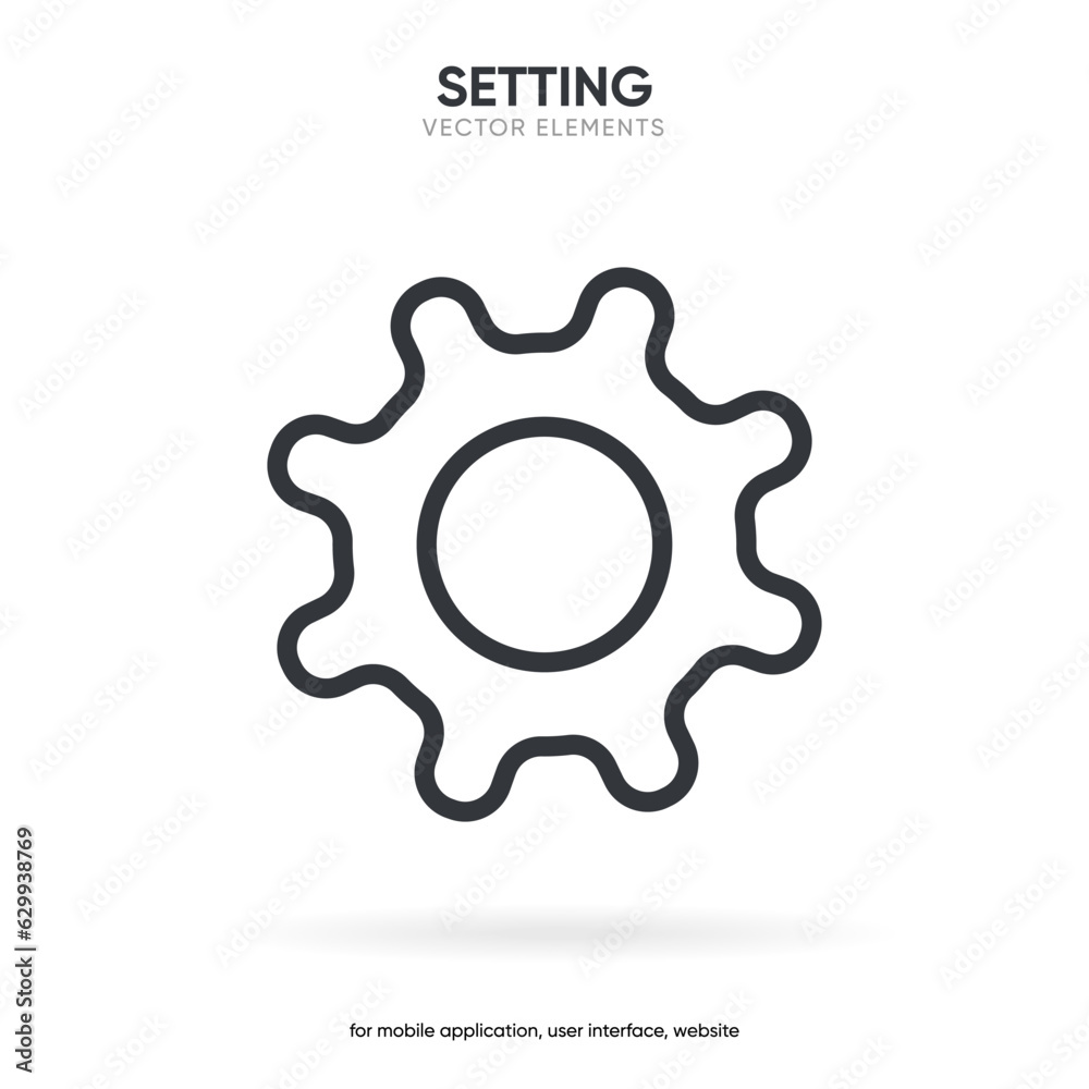 Setting icon vector. Tools, cog, gear sign isolated on white background. Help options account concept. Trendy Flat style for graphic design. Icons for adjustment, gauge, tune, test. Setting icon vector. Tools, cog, gear sign isolated on white background. Help options account concept. Trendy Flat style for graphic design. Icons for adjustment, gauge, tune, test.