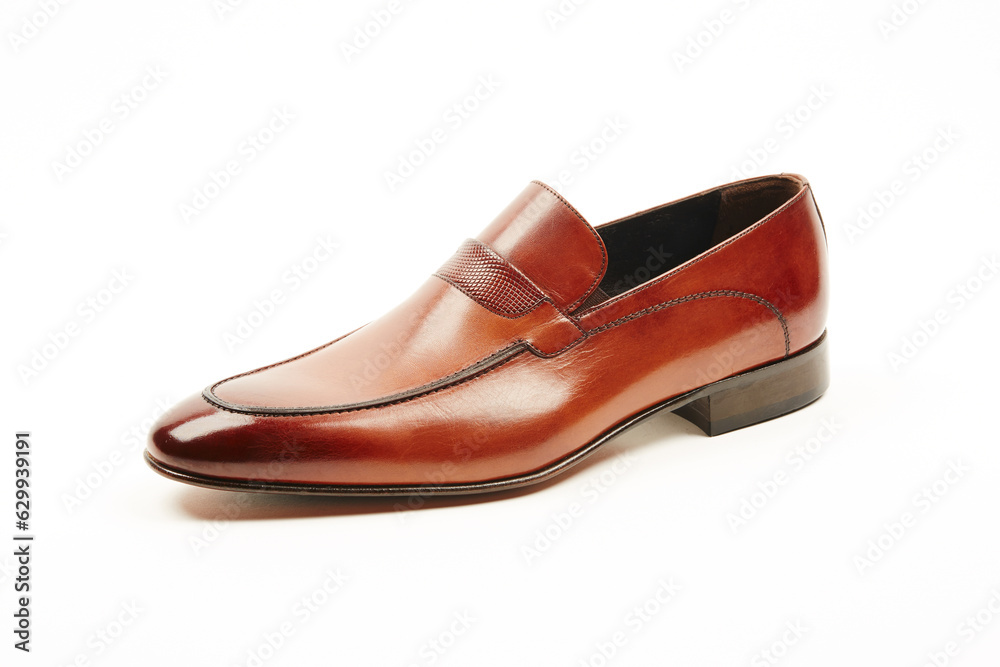 Classic, leather mens shoes on white isolated background Classic, leather mens shoes on white isolated background