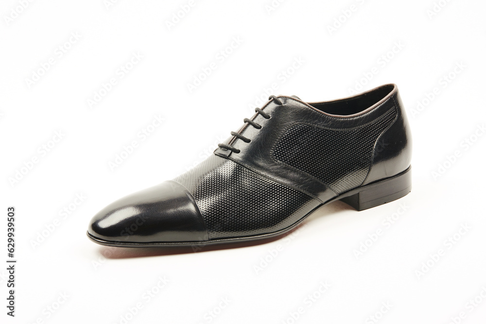 Classic, leather mens shoes on white isolated background Classic, leather mens shoes on white isolated background