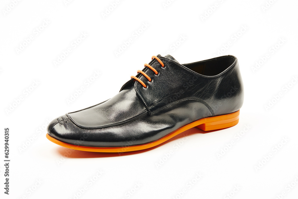 Classic, leather mens shoes on white isolated background Classic, leather mens shoes on white isolated background