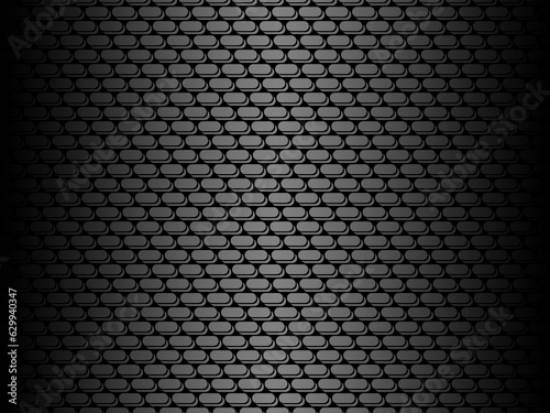 Black metal texture steel background. Perforated metal sheet.