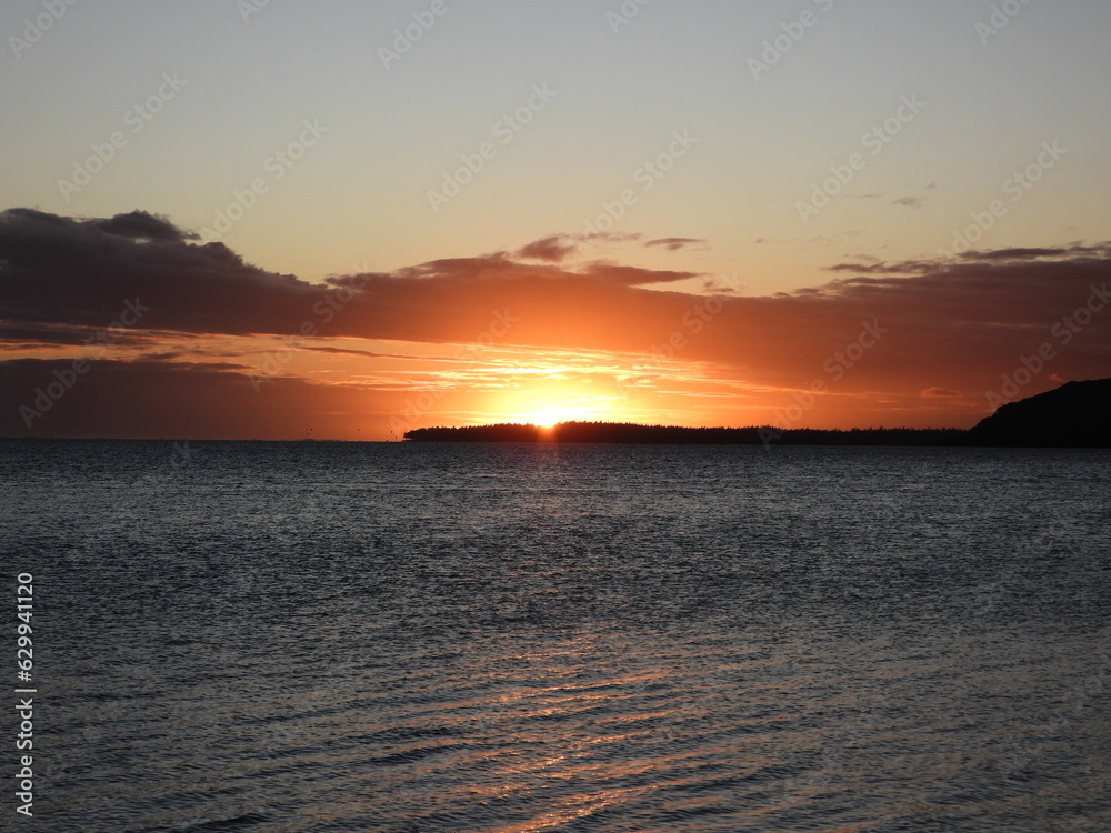 Fototapeta premium Sunset Mauritius Island