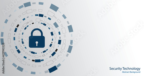 Technology security concept. Modern safety digital background. Protection system