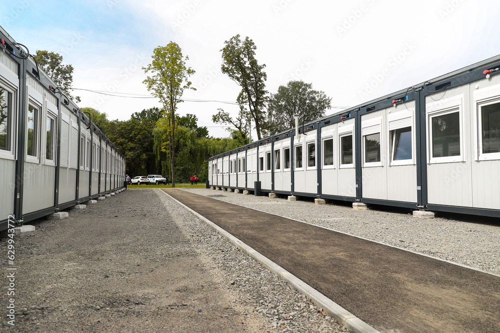 A modular town for the temporary residence of internally displaced persons A modular town for the temporary residence of internally displaced persons