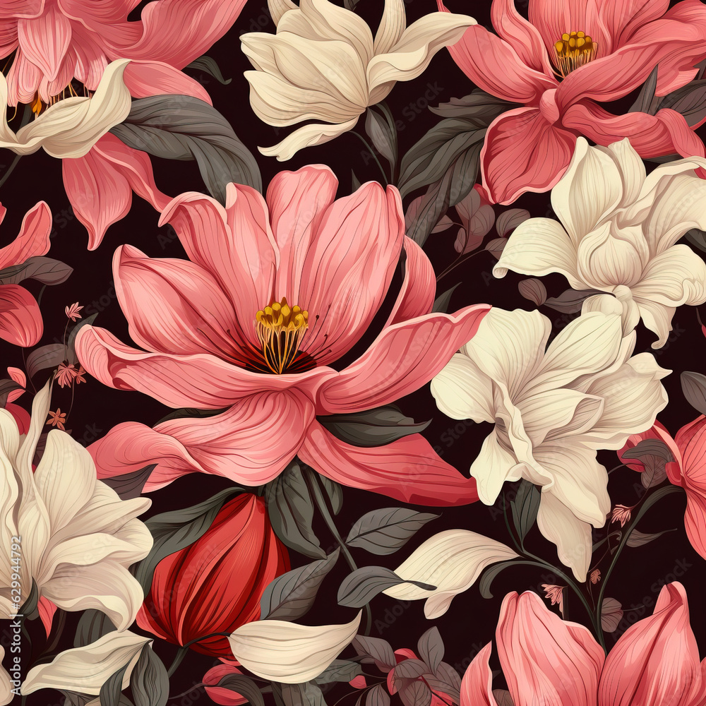 custom made wallpaper toronto digitalseamless floral pattern