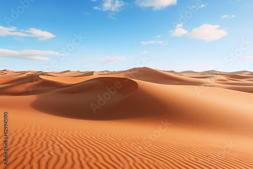 Generative AI a desert landscape with sand dunes