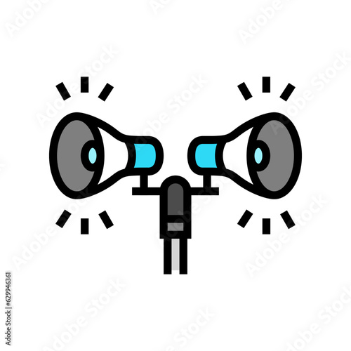 emergency siren alert color icon vector. emergency siren alert sign. isolated symbol illustration