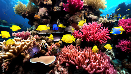 Fototapeta Naklejka Na Ścianę i Meble -  Coral reef with marine life