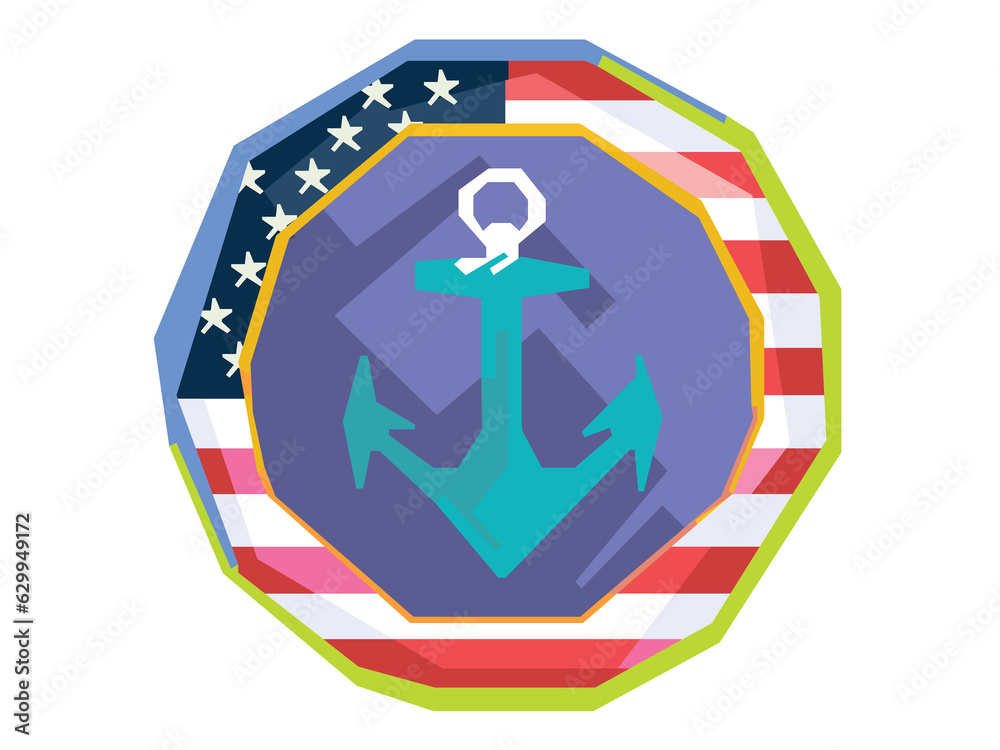 Obraz premium Colorful Coast Guard Day Celebration in Pop Art WPAP Design: Honoring the Bravery of Our Coast Guards