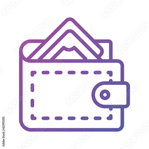Flat vector of cash wallet, icon of wallet having banknote in editable style