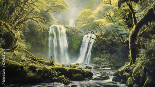 Enchanted Cascades: Whistlerian Joy in the Lush Forest photo