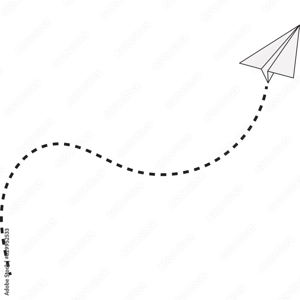 Paper Plane Dotted Line Paper Plane Dotted Line