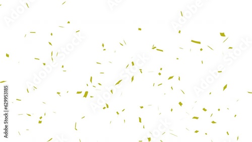 3D animation of exploding confetti Silver Explosion White BG
