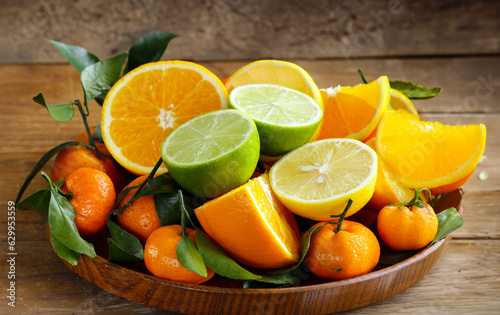 assortment of citrus oranges, lemons, limes