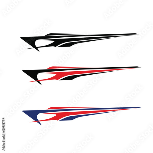 car body wrap livery decal design vector