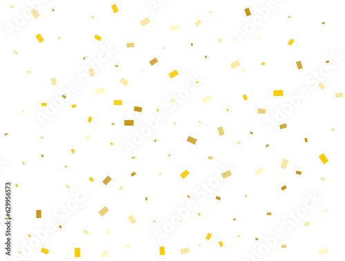 Light Golden Rectangles. Confetti celebration  Falling Golden Abstract Decoration for Party. Vector illustration