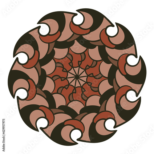 Abstract ornament. Coloful vector illustration. Mandala design.