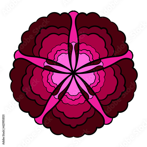 Abstract ornament. Coloful vector illustration. Mandala design.