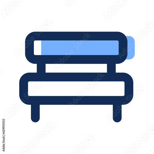 bench filled line icon