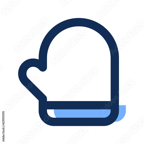 mitten filled line icon