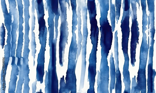 Watercolor indigo tie-dye wallpaper. Japanese coloring ornaments. For banner,book illustration. Created with generative AI tools