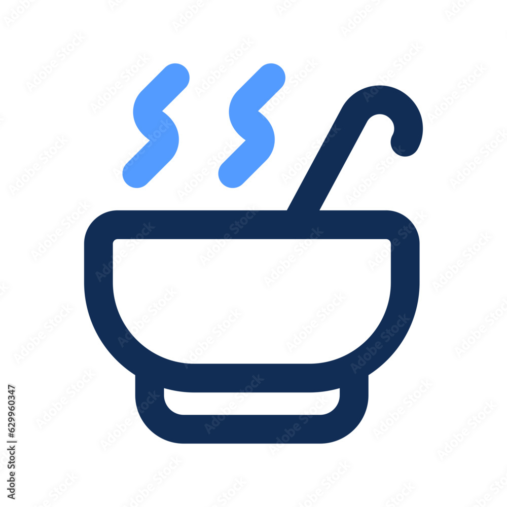 hot soup outline color icon hot soup outline color icon
