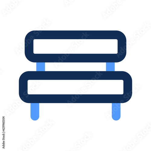 bench outline color icon