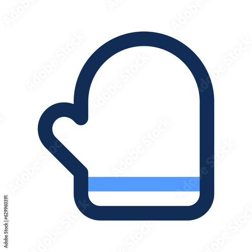 mitten outline color icon